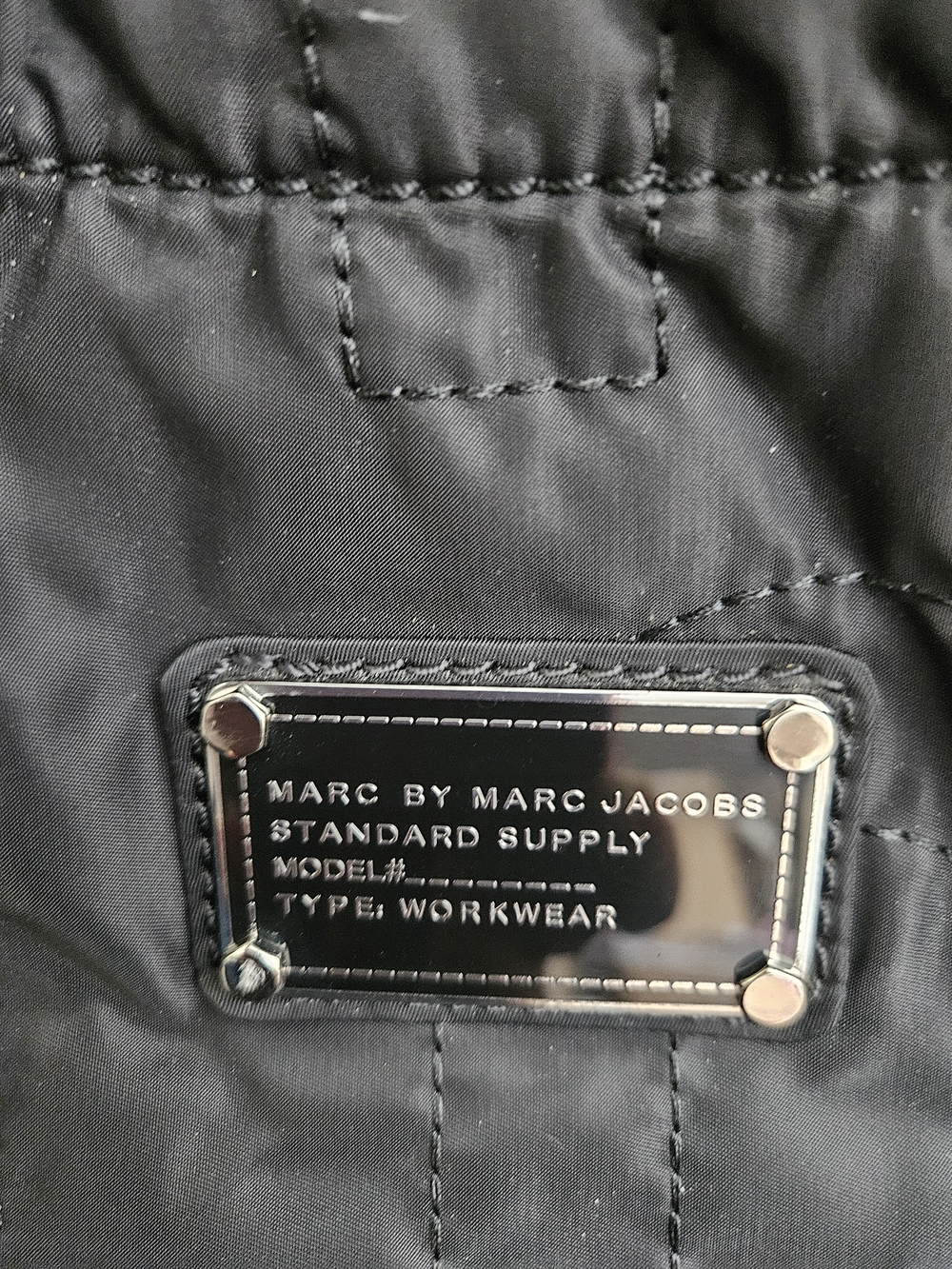 Marc by Marc Jacobs Black Quilted Nylon Tote with Knotted Handles - Picture 8 of 13